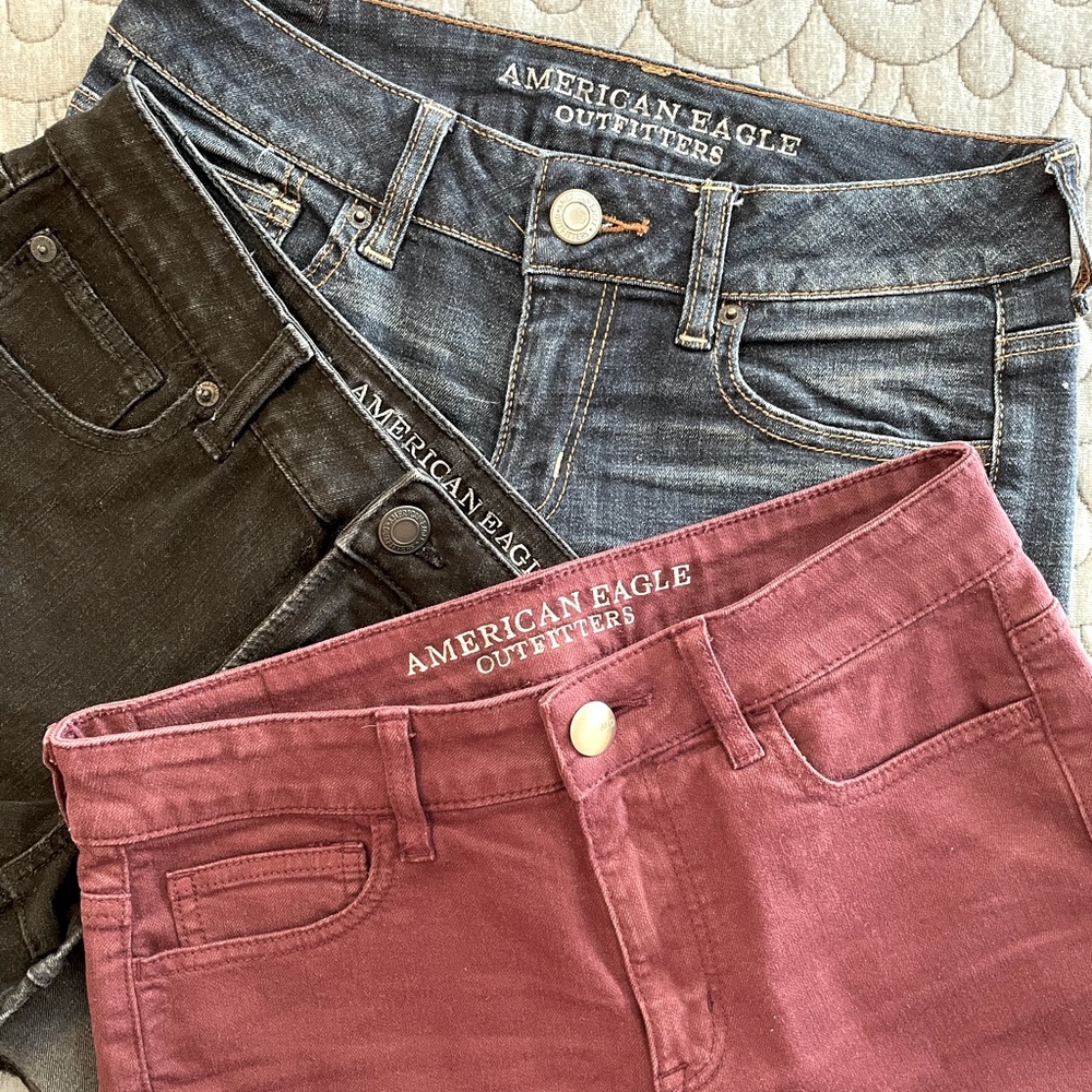 American Eagle Outfitters Shortie Lot of 3 Denim Jean Shorts